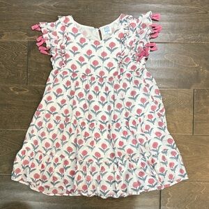 Mer St. Barth Floral Ruffle Sleeve Dress